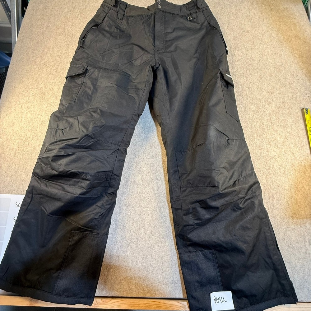 Arctix Mens Black Insulated Snow Pants Regular Fit Cargo Ski Snowboard XL 30x37
